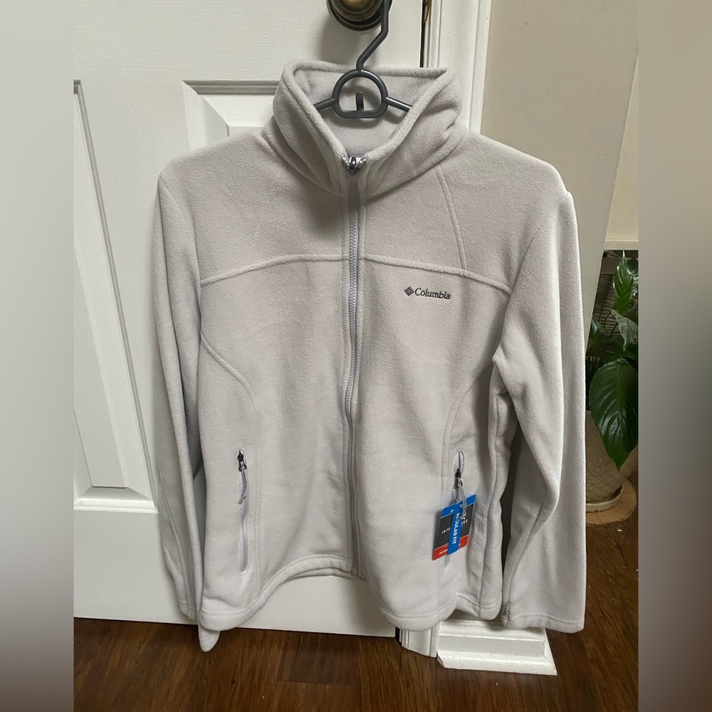 Columbia Light Gray Fleece Interchange Jacket